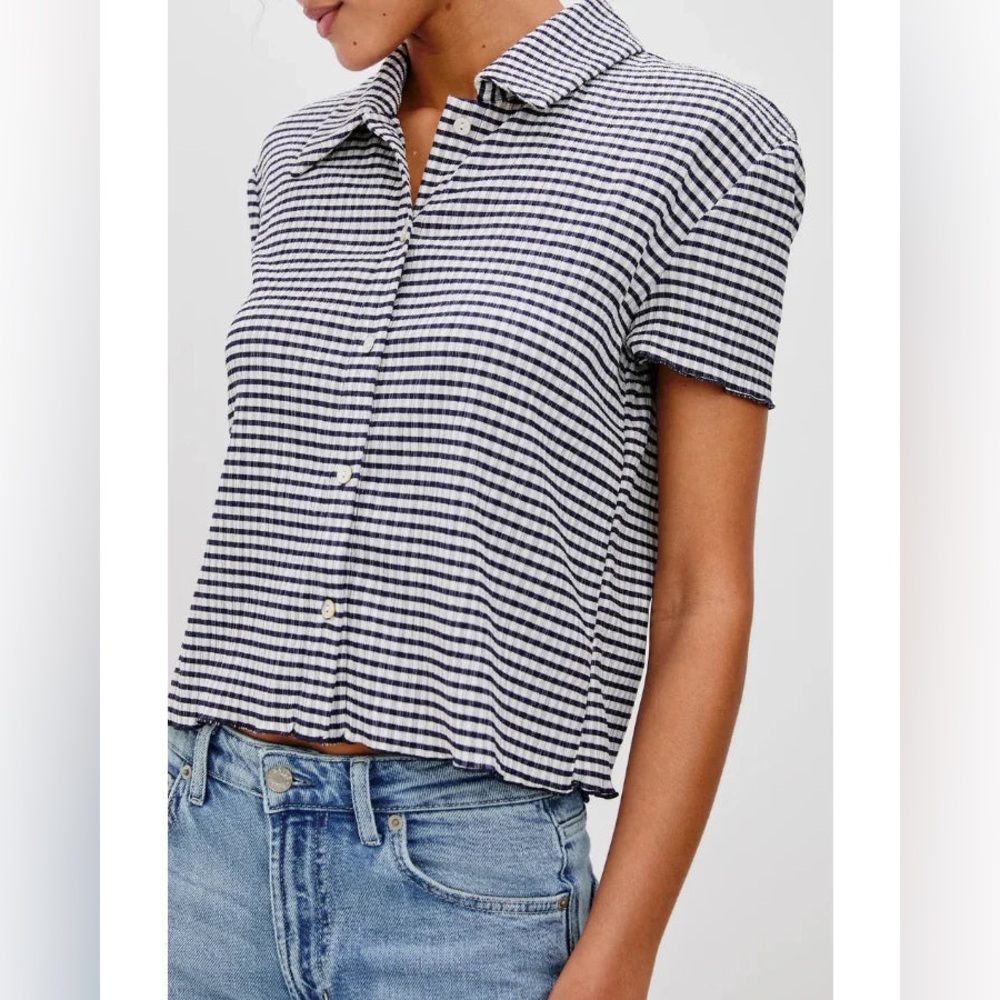 NWT Rails Limon Stripe Gingham Shirt - Picture 3 of 10